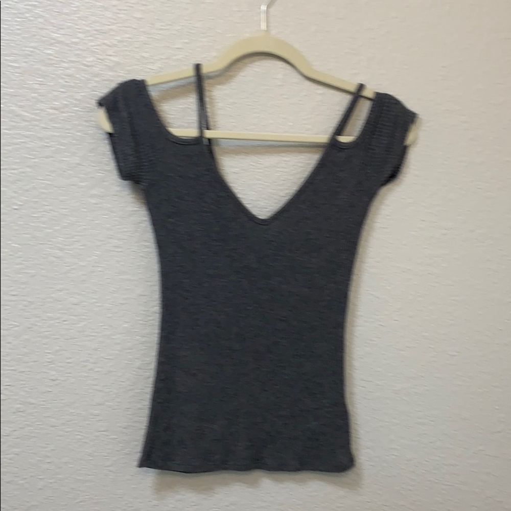 Grey urban outfitters cotton open shoulder tank